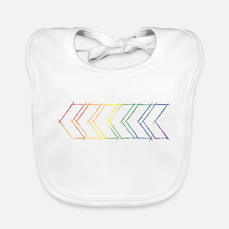 Rainbow Chevrons Organic Baby Bibs