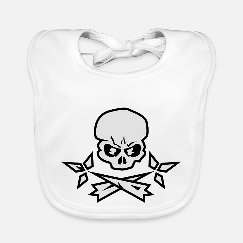 Kopf des Todes Hermine Hermine Bretonne Baby Bio-Lätzchen