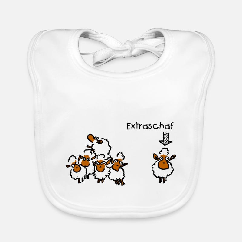 Extraschaf - Baby Bio-Lätzchen - Weiß
