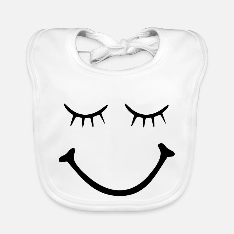 smiley - smile - Baby Bio-Lätzchen - Weiß