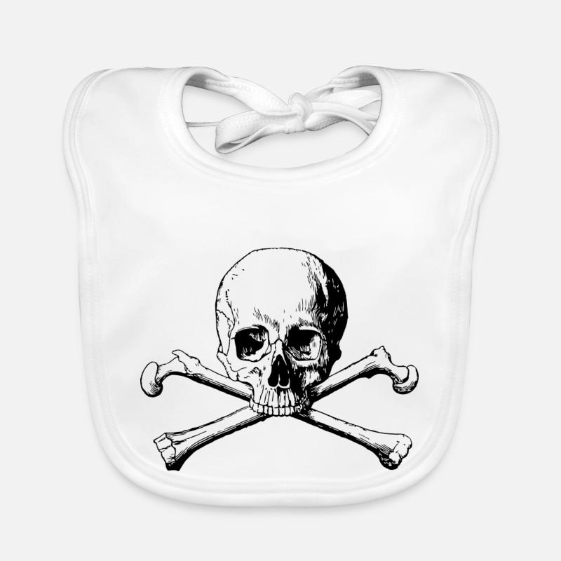 Head with bones Organic Baby Bibs