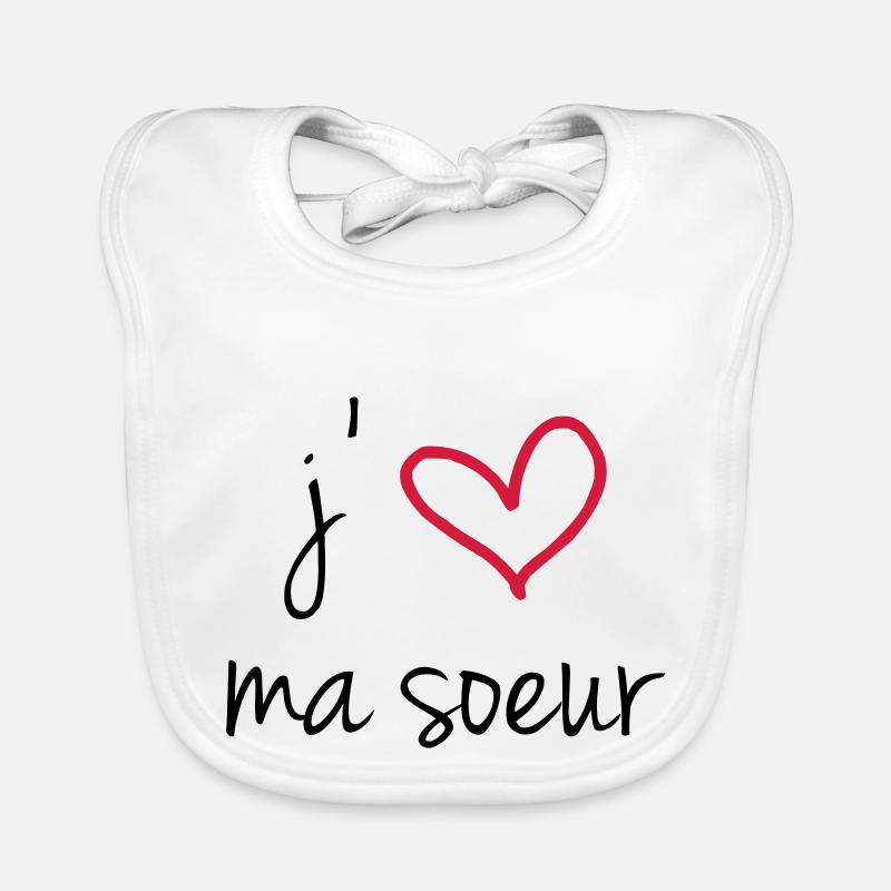 I love my sister Organic Baby Bibs