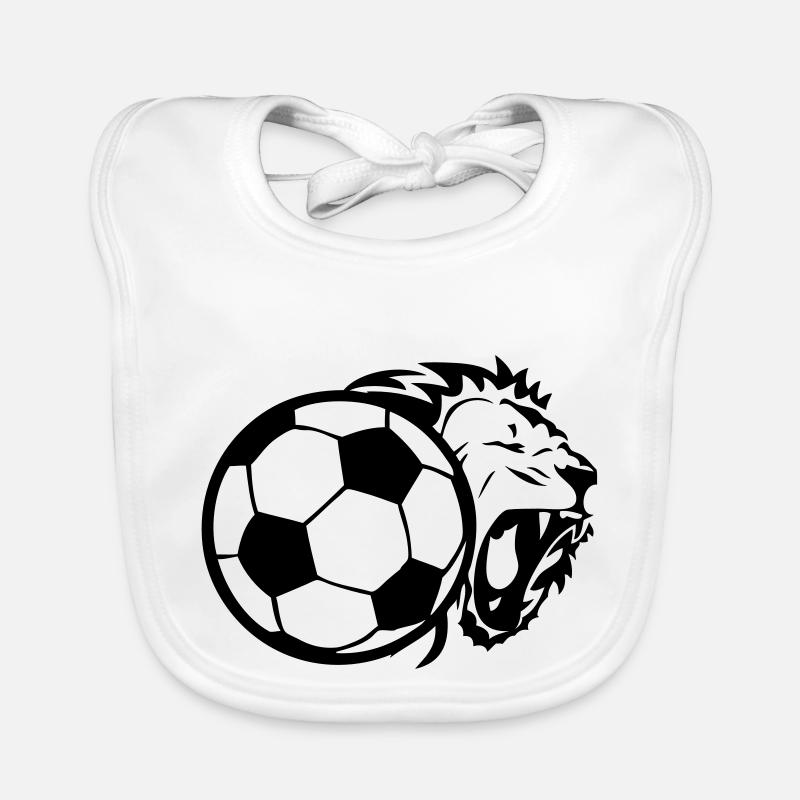 Soccer ball lion Organic Baby Bibs