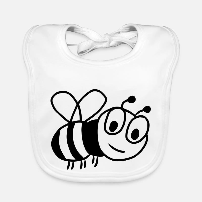Naughty Bee Sketch Organic Baby Bibs