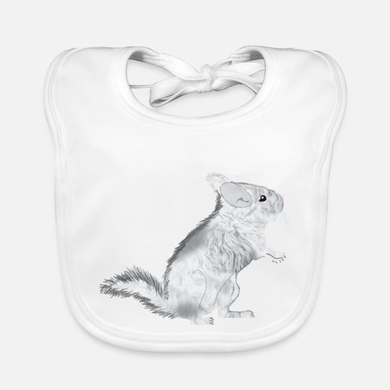 Chinchilla albinos Bavoir bio Bébé
