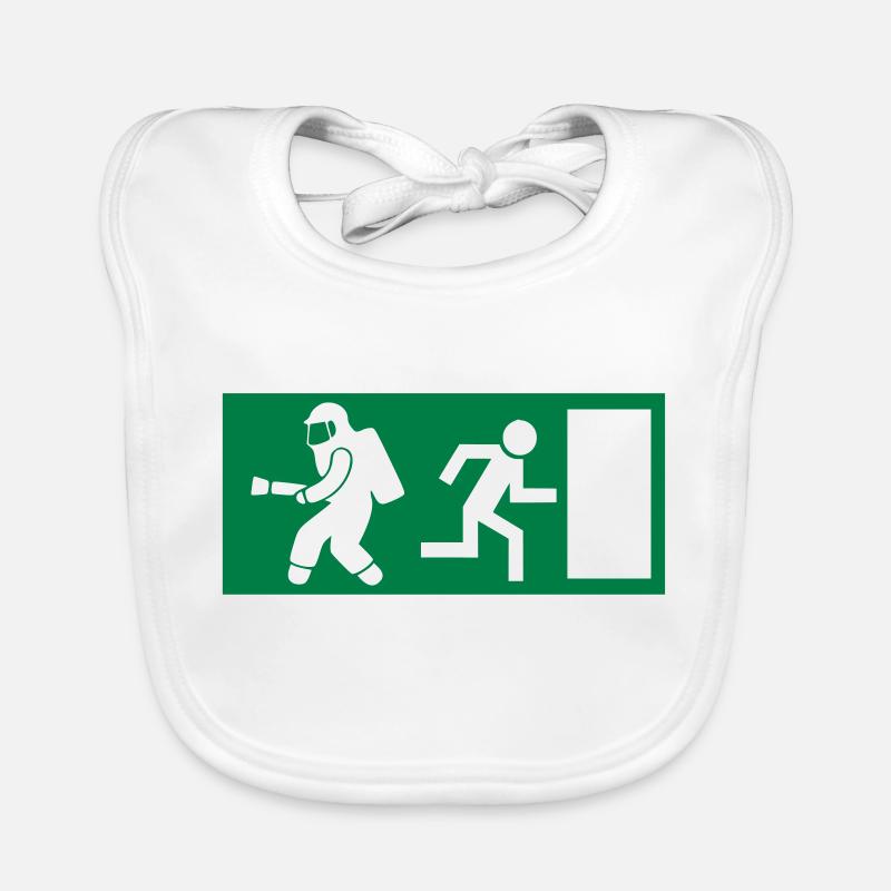 Firefighter Exit Emergency Exit Organic Baby Bibs