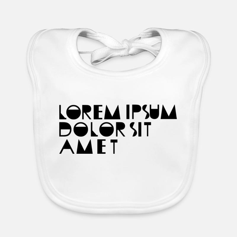 Lustiger Kunst Text Platzhalter Latein Lorem Ipsum Baby Bio-Lätzchen