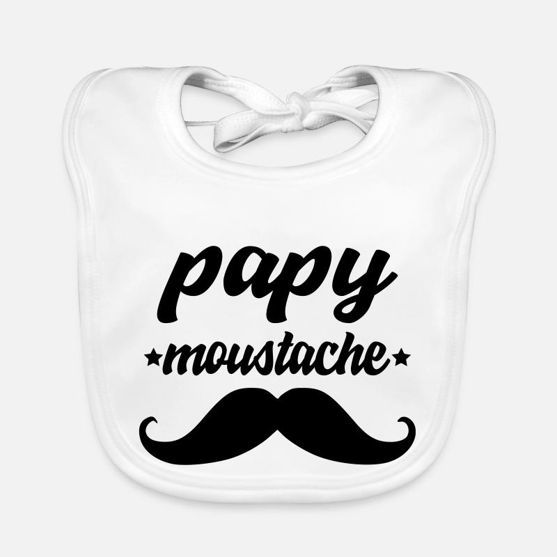 papy moustache Bavoir bio Bébé