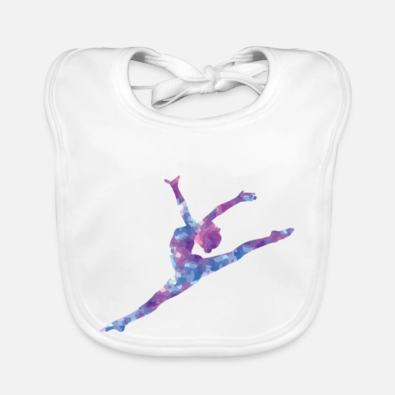 gymnastique - Bavoir bio Bébé - blanc