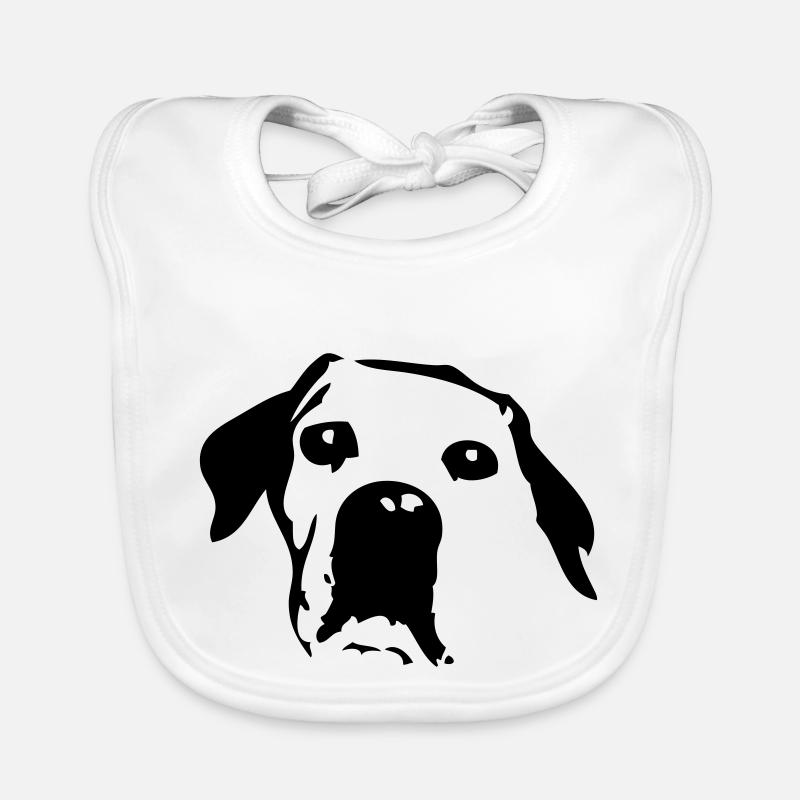 dog head Organic Baby Bibs