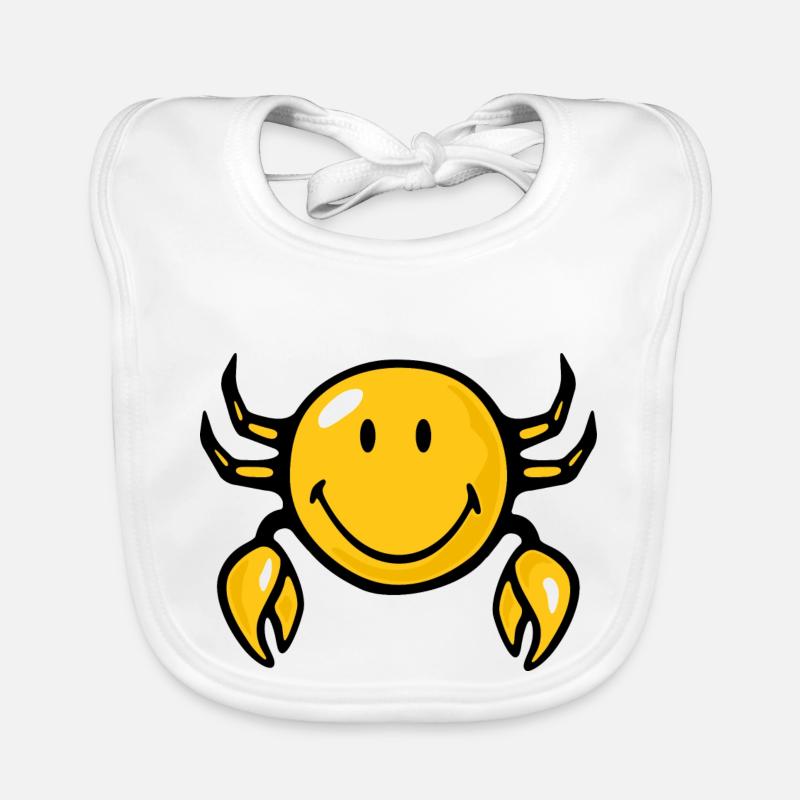 Smiley Crab Baby Bio-Lätzchen