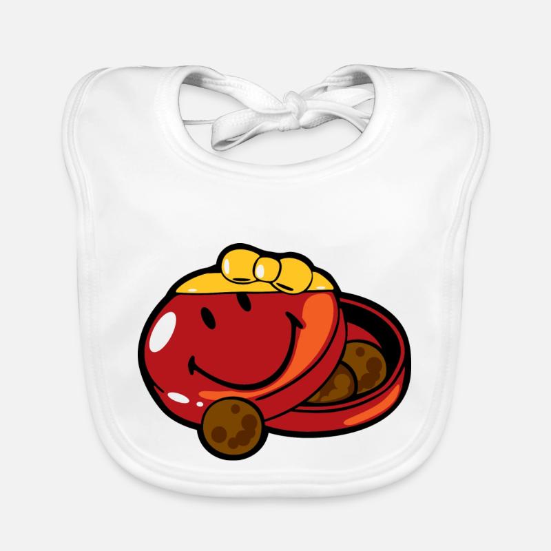 Smiley Chocolates Box Organic Baby Bibs