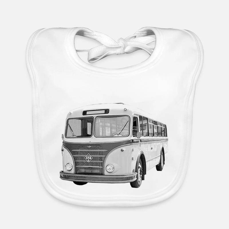 Bus IFA H6B Werdau DDR Oldtimer Ostalgie Organic Baby Bibs