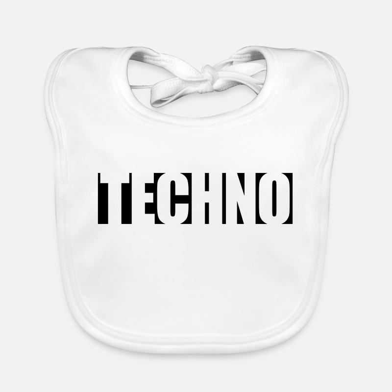 Logo Techno Music Organic Baby Bibs