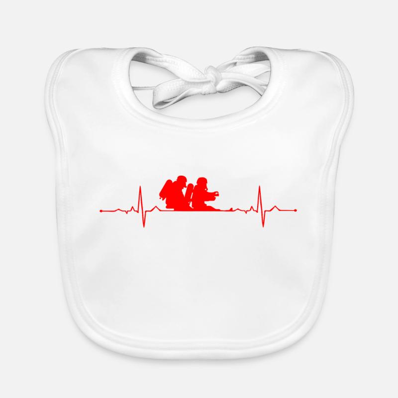 heartbeats fire brigade Organic Baby Bibs