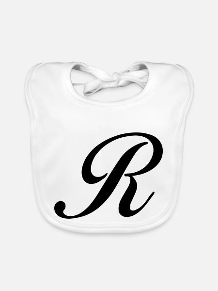 R - Organic Baby Bibs - white - Front