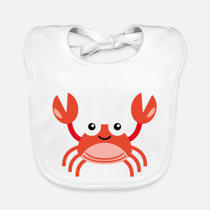 Krabbe Crab Vektor Vector Baby Bio-Lätzchen