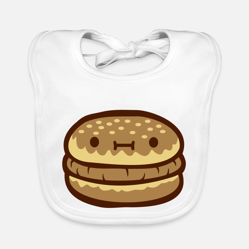 Cheeseburger mignon visage Bavoir bio Bébé