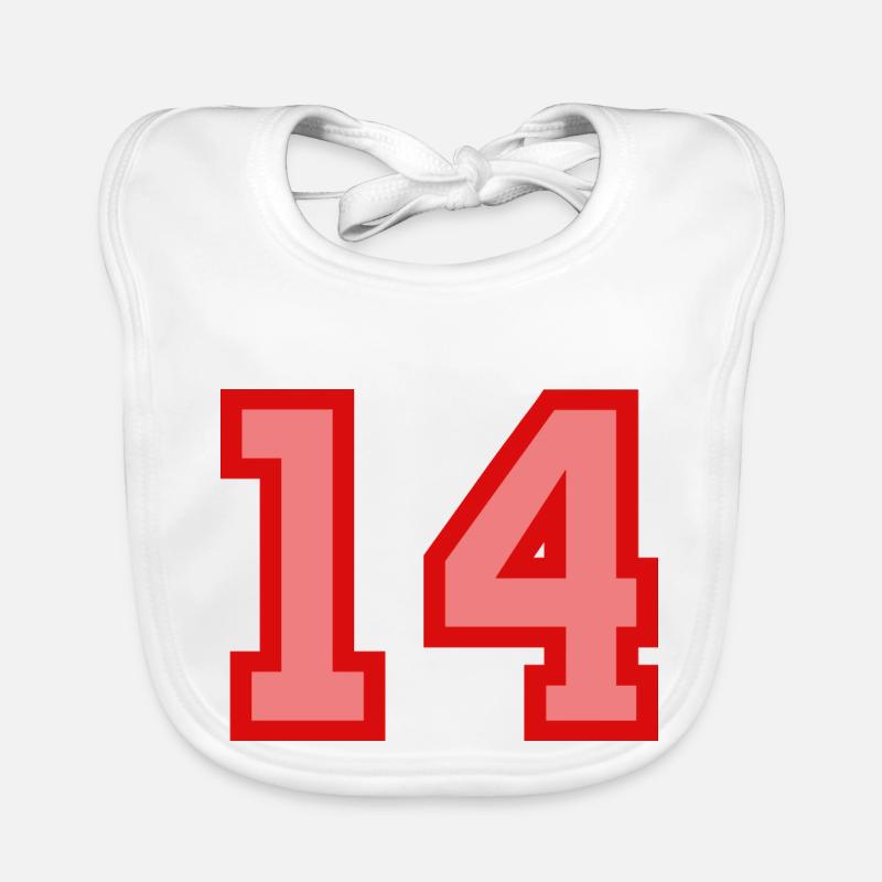 Cool Retro Retrostyle Jersey Number Back Number Organic Baby Bibs