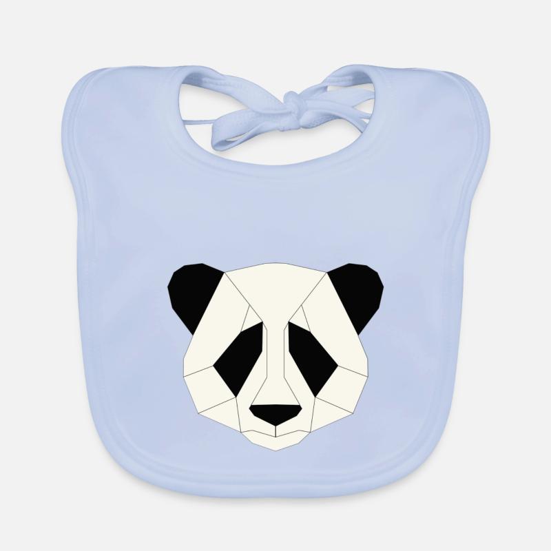 Panda geometric Organic Baby Bibs