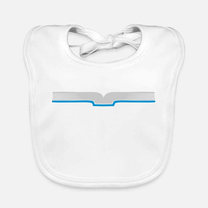Opened book open pages Organic Baby Bibs