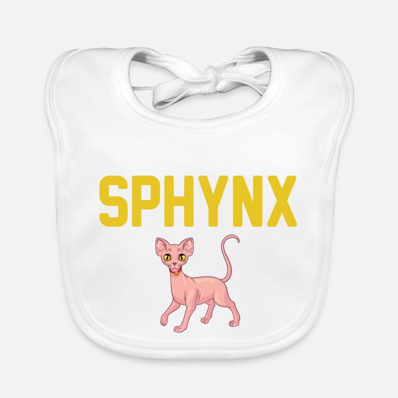 Sphynx Chat 2 Bavoir bio Bébé