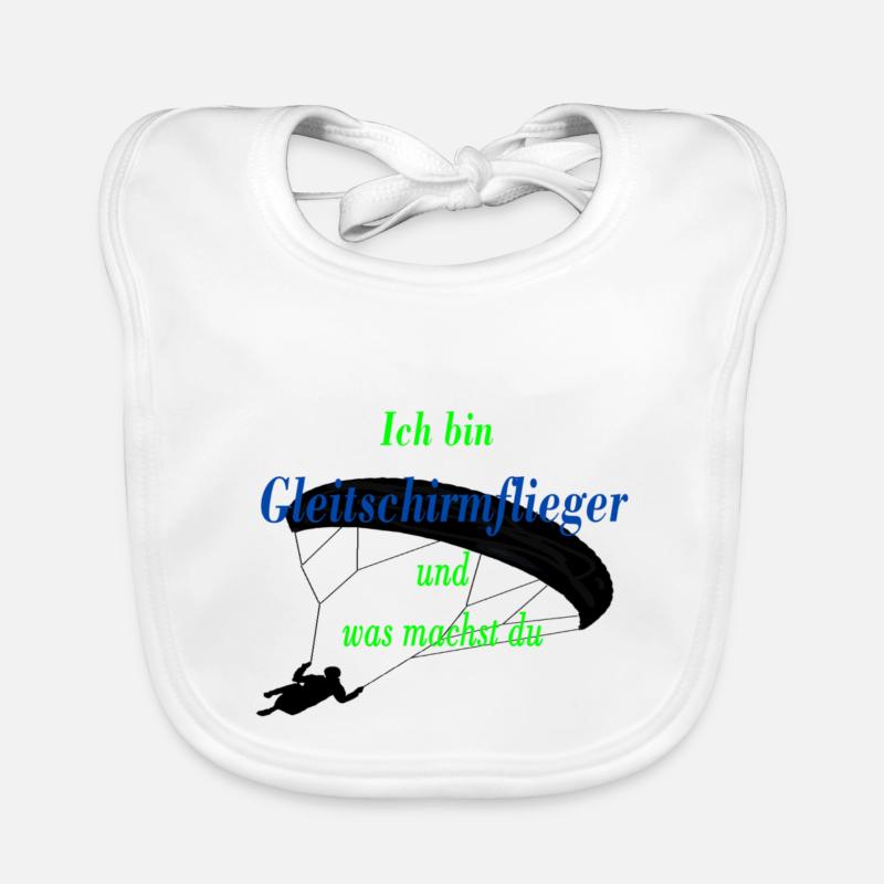 Ich bin Gleitschirmflieger1 Baby Bio-Lätzchen