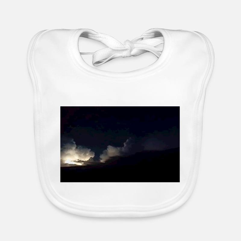 Orages la nuit - Bavoir bio Bébé - blanc
