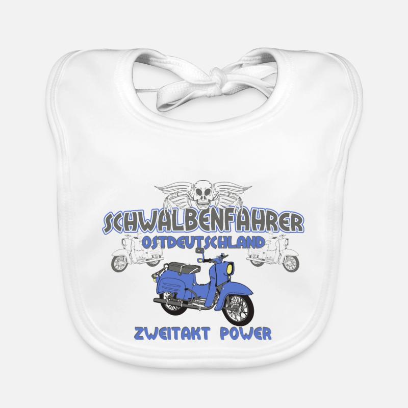 Schwalbenfahrer Simson Schwalbe Kult Roller DDR Baby Bio-Lätzchen