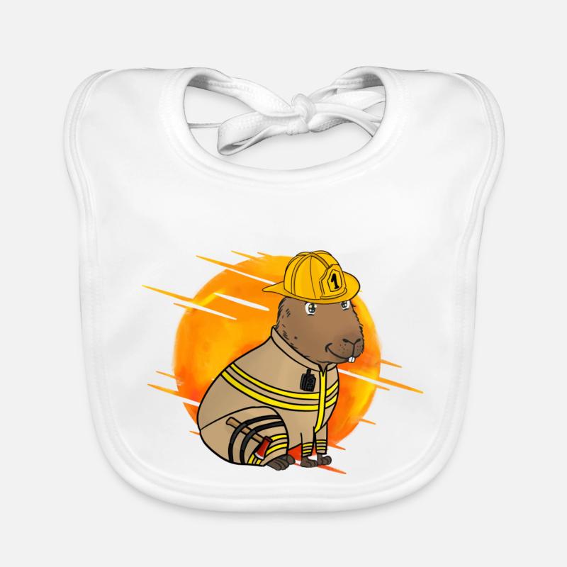Firefighter Fire Department Caypbara Organic Baby Bibs
