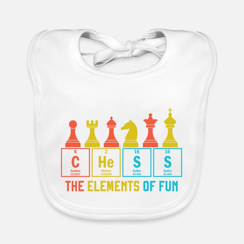 Fun Chess mit Elementen des Periodensystems Baby Bio-Lätzchen