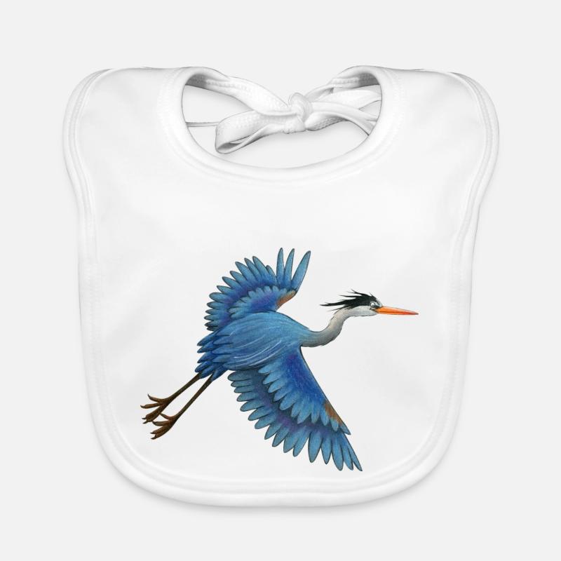blue heron Organic Baby Bibs
