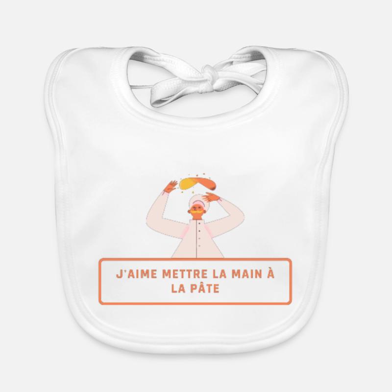 J'aime mettre la main à la pâte ! Bavoir bio Bébé