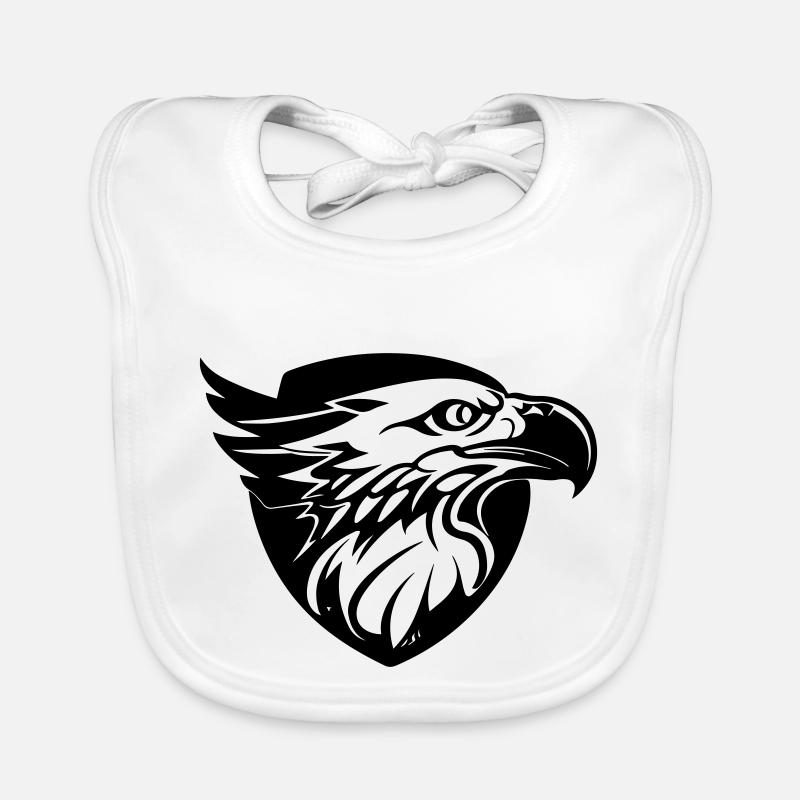 Eagle's head in profile Organic Baby Bibs