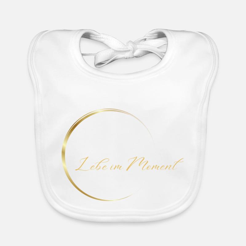 Lebe im Moment Logo,Design Baby Bio-Lätzchen