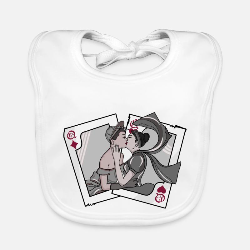 Illustration // Pride // Lesbian // Card Game Organic Baby Bibs