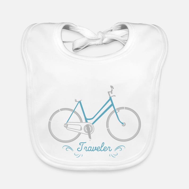 Fahrrad - Baby Bio-Lätzchen - Weiß
