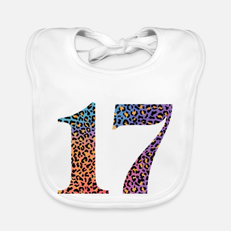 17. Geburtstag Leopard Baby Bio-Lätzchen