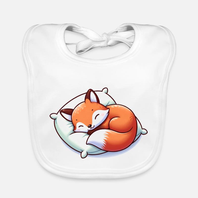 Sleeping Baby Fox Organic Baby Bibs