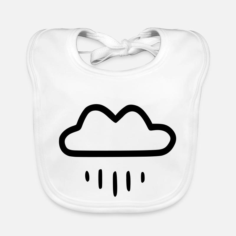 Simple rain cloud Organic Baby Bibs