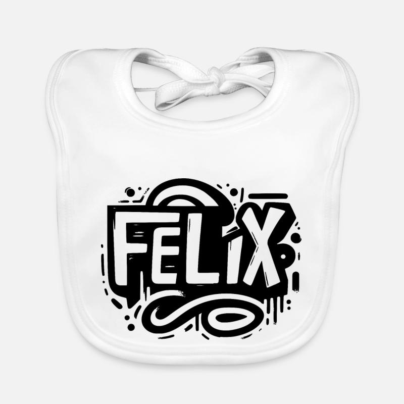 Felix Name Vorname Graffiti Baby Bio-Lätzchen