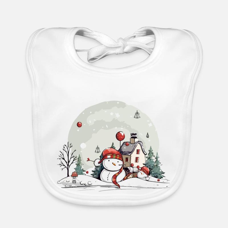 Paysage de Noël Bavoir bio Bébé