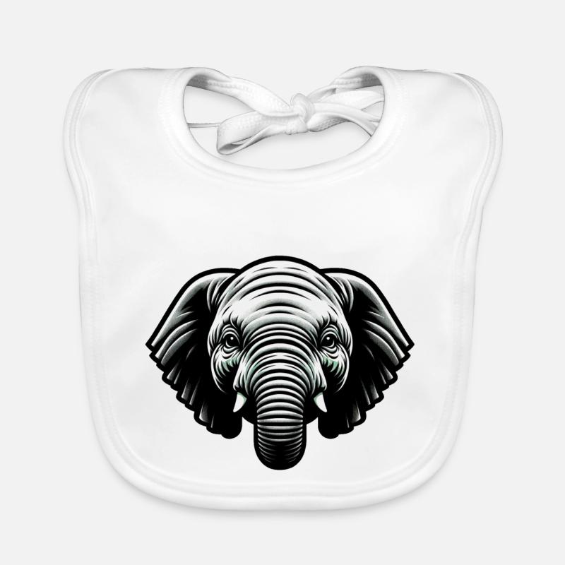Bébé éléphant Bavoir bio Bébé