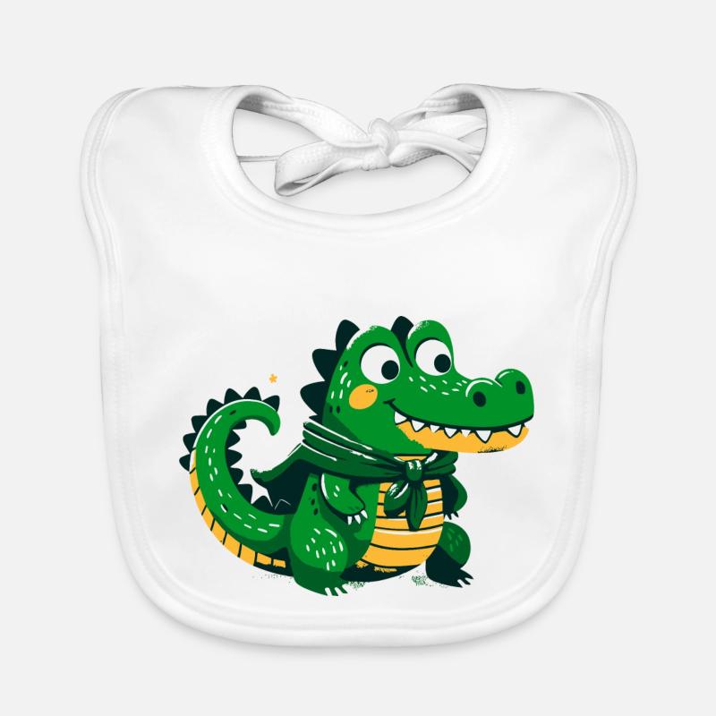 Alligator mignon avec cape Bavoir bio Bébé