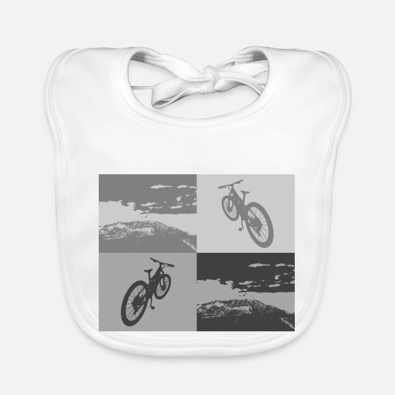 MTB Pop Art grey Baby Bio-Lätzchen
