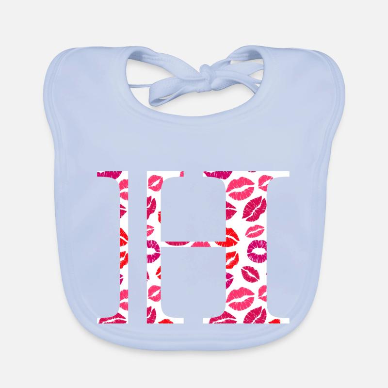 Buchstabe h Küsse Baby Bio-Lätzchen