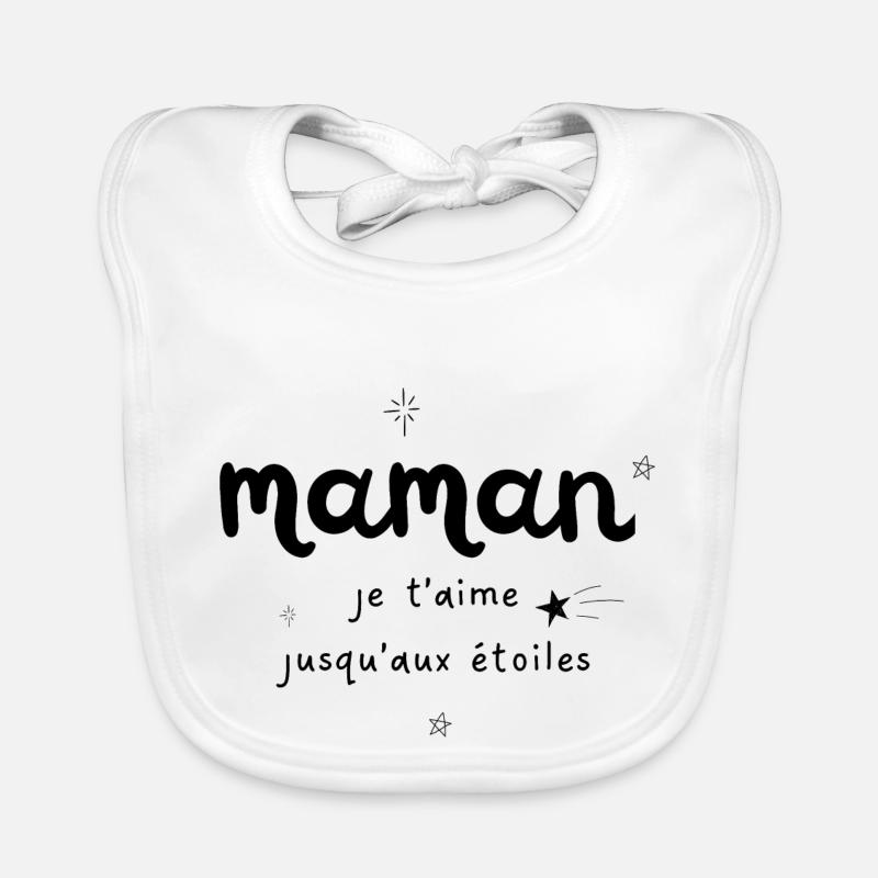 Mama, ich liebe dich, zu den Sternen Baby Bio-Lätzchen