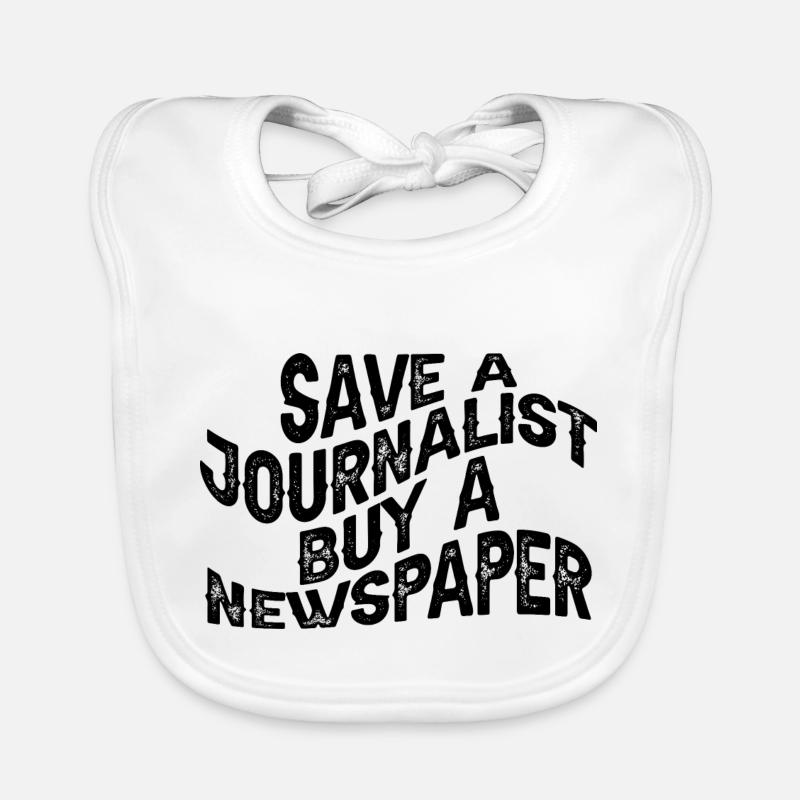 Save A Journalist, Buy A Newspaper 3 Organic Baby Bibs