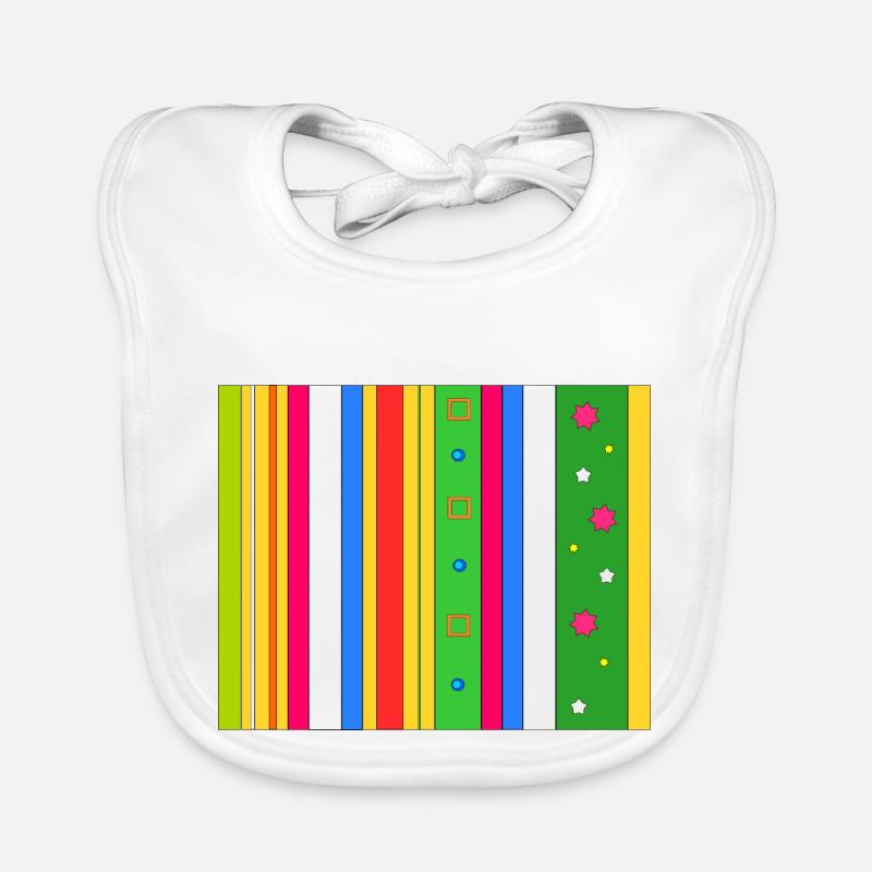 Patterns, stripes and shapes Organic Baby Bibs