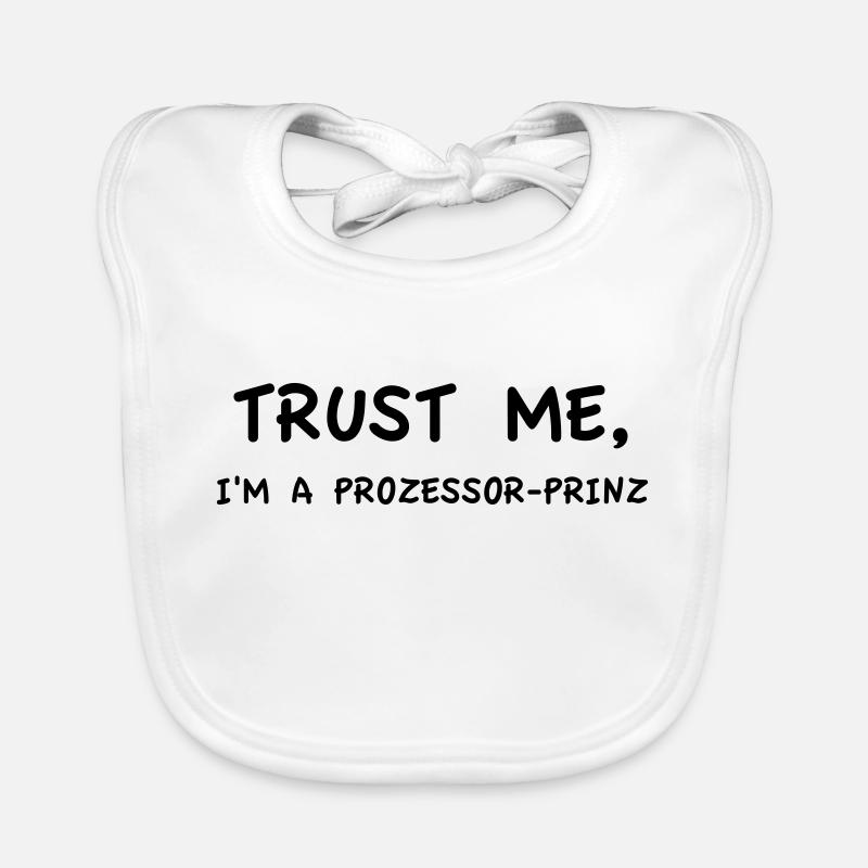 Trust Me I'm a Processor Prince Monochrome Organic Baby Bibs